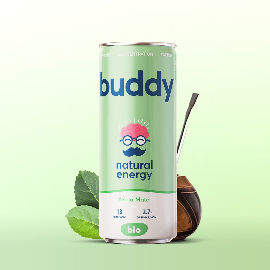 BOISSON BUDDY YERBA MATE CANNETTE 12 X 250ML 
