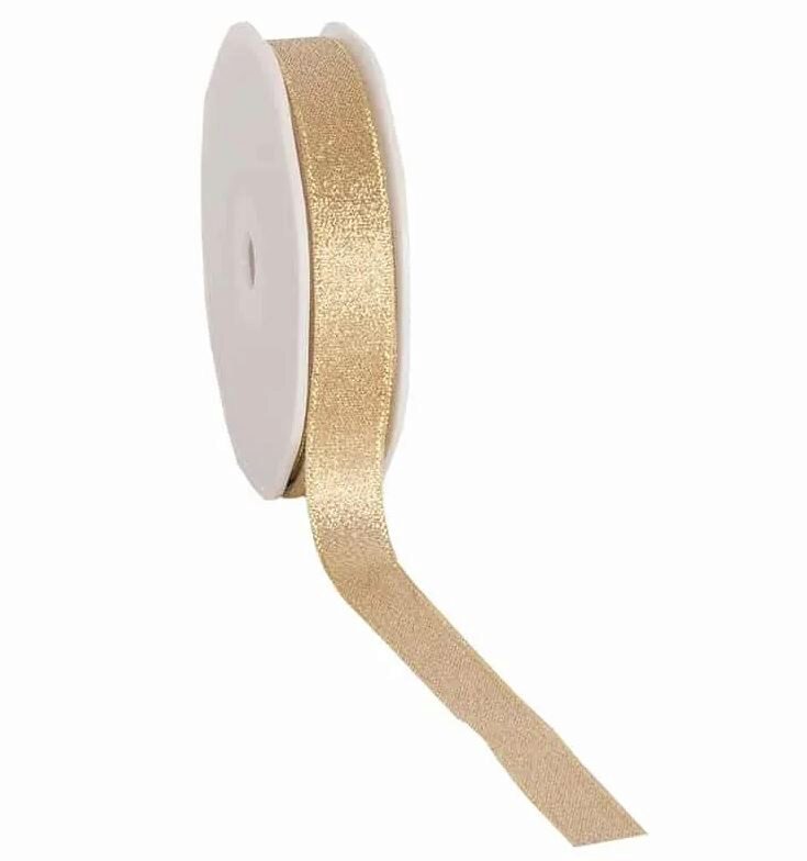 RUBAN FLARE DORE AVEC PAILLETTE 15 MM X 20M FOST+ INCLUS