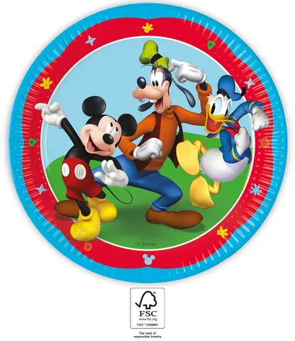 MICKEY RTH ASSIETTES EN PAPIER 23 CM 8pcs