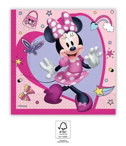 MINNIE JUNIOR SERVIETTES EN PAPIER 33x33CM 20 pcs