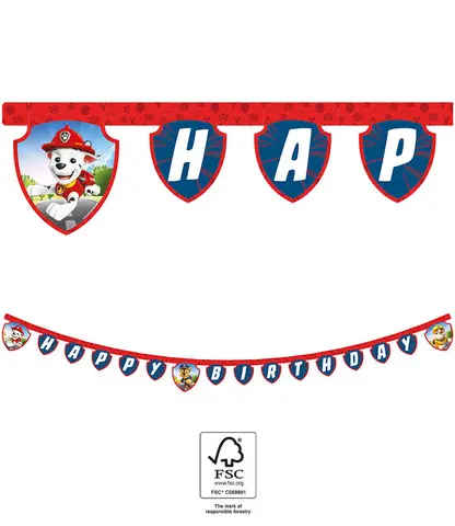 PAW PATROL GUIRLANDE HAPPE D'DAY 1pc