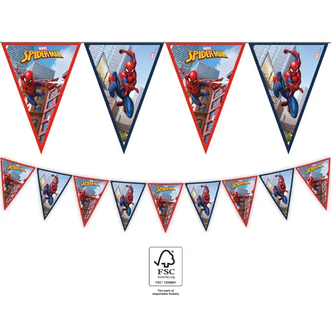 SPIDERMAN CRIME FIGHT GUIRLANDE DRAPEAUX 1pc