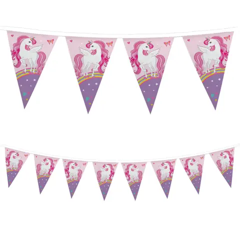 *FDS*UNICORN GUIRLANDE DRAPEAUX  1 pc