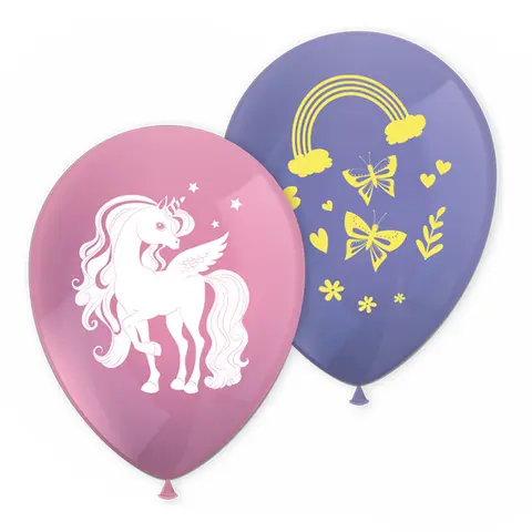 UNICORN BALLONS IMPRIMÉS - 8 PCS