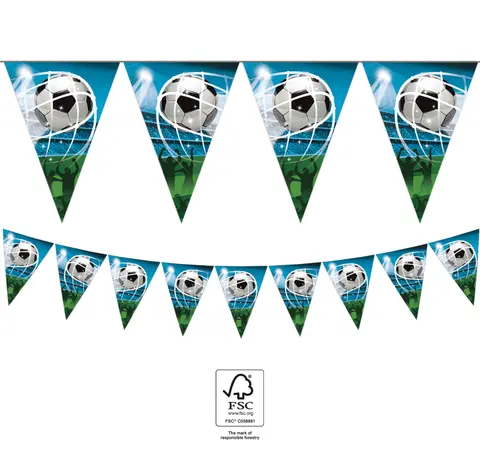 SOCCER FANS PAPIER GUIRLANDE DRAPEAUX 1pc