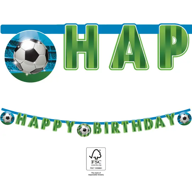 *FDS*SOCCER FANS FSC GUIRLANDE BIRTHDAY 1pc