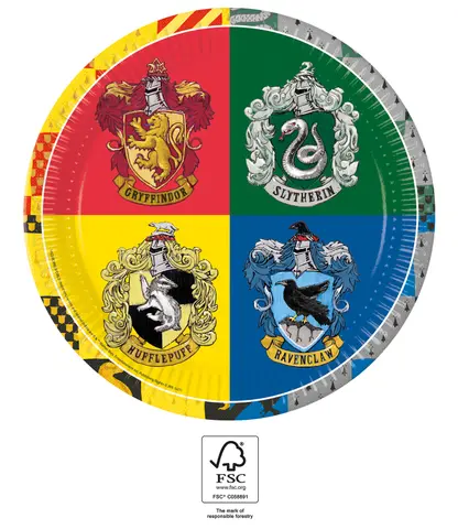 HARRY POTTER ASSIETTES EN PAPIER 23CM 8pcs