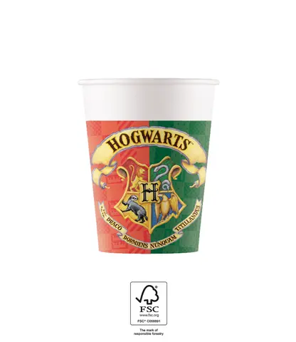 HARRY POTTER GOBELETS EN CARTON 200ML 8pcs