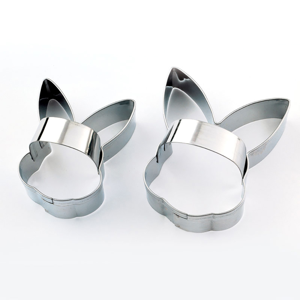 DECOUPOIR INOX EN FORME DE TÊTE DE LAPIN 2 ASSORTIS