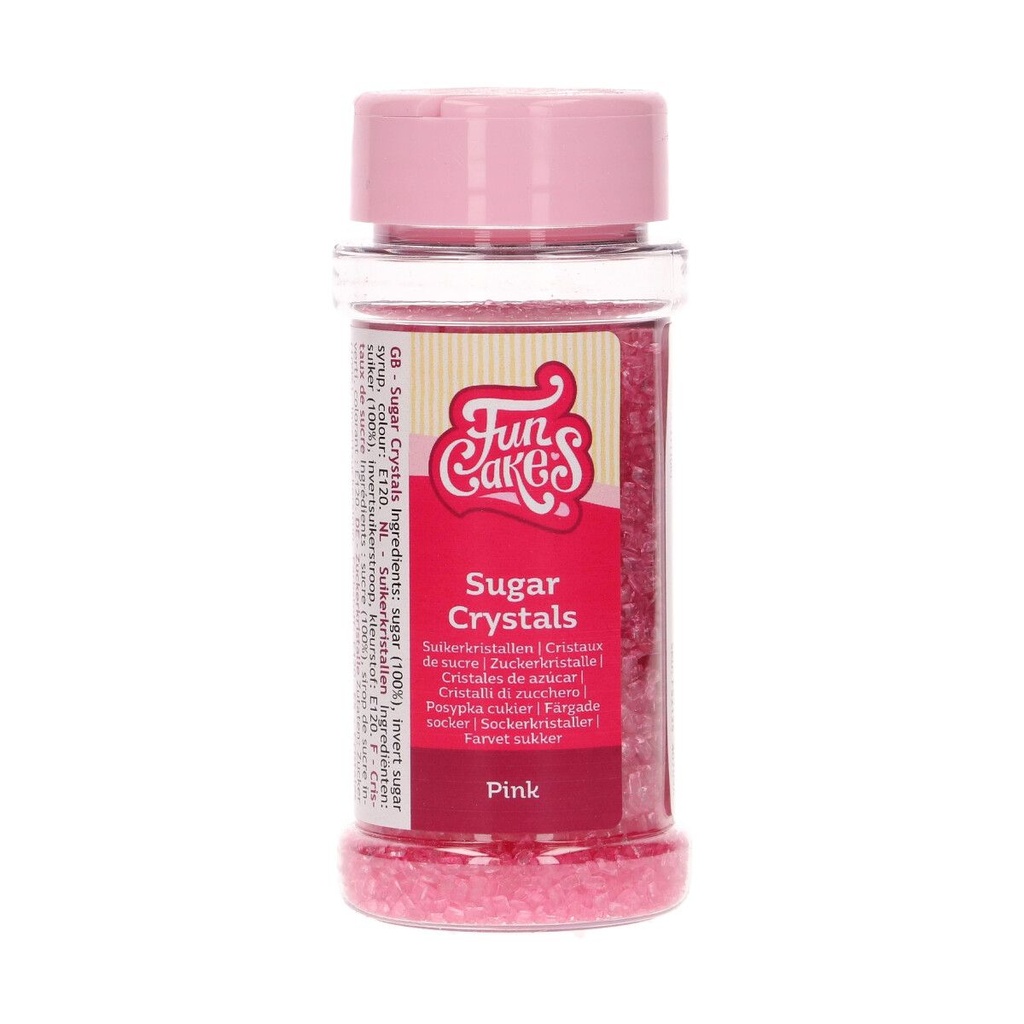 FunCakes Cristaux de sucre fin Rose 80g