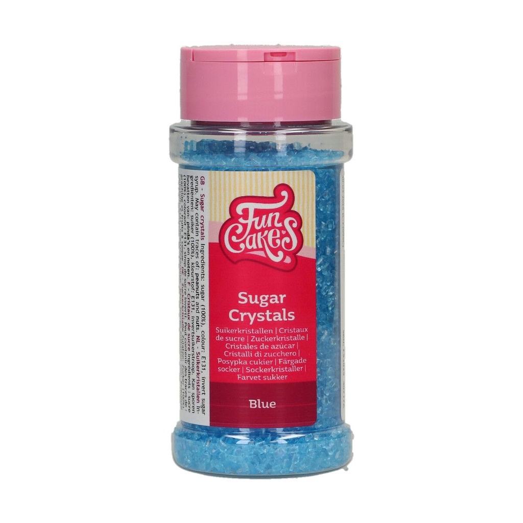 FunCakes Cristaux de sucre fin Bleu 80g
