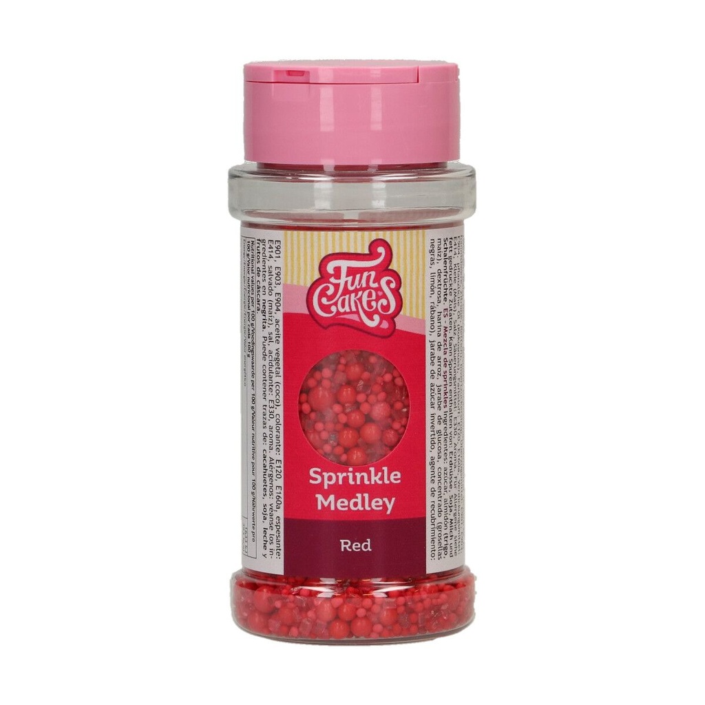 FunCakes MIX DECORATION EN SUCRE Rouge 70g