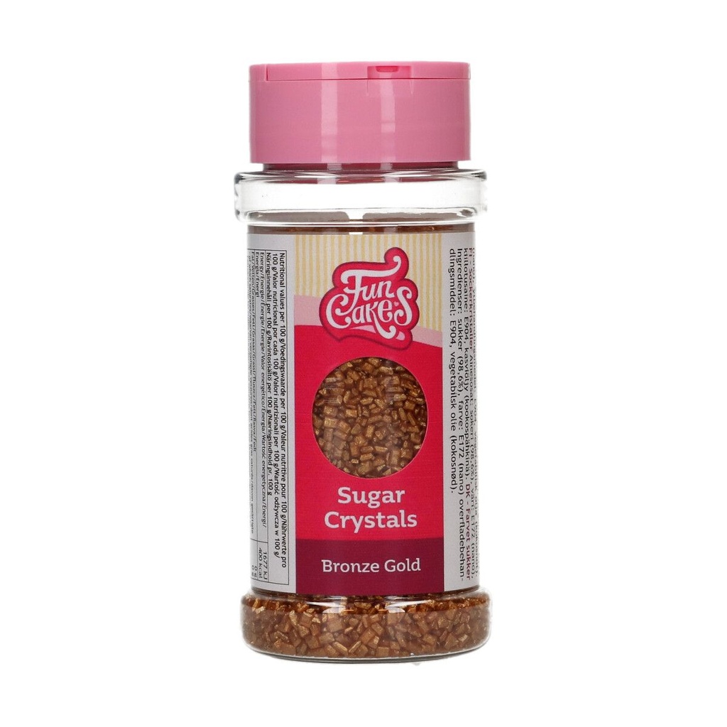 FunCakes Fijne Suikerkristallen Brons Goud 80g