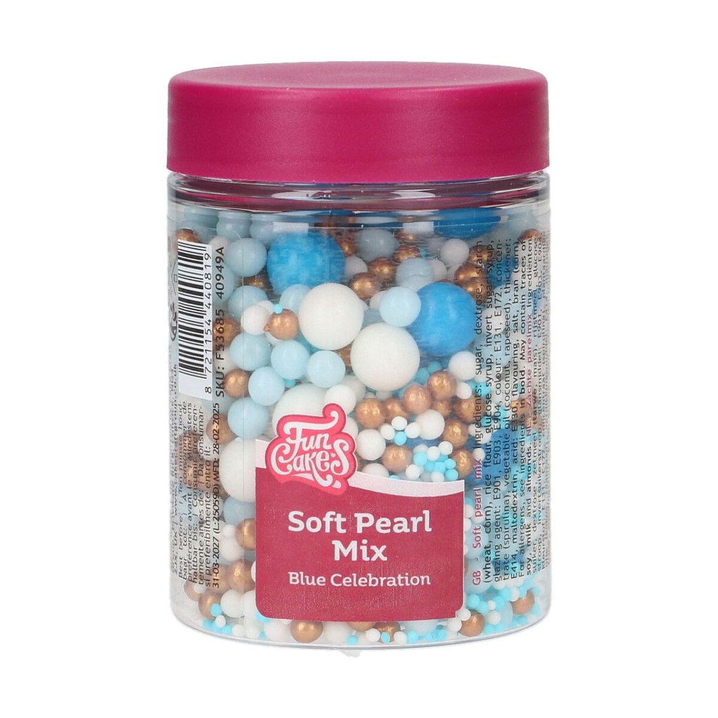 FunCakes SUIKERDECORATIEMIX Blue Celebration 80g