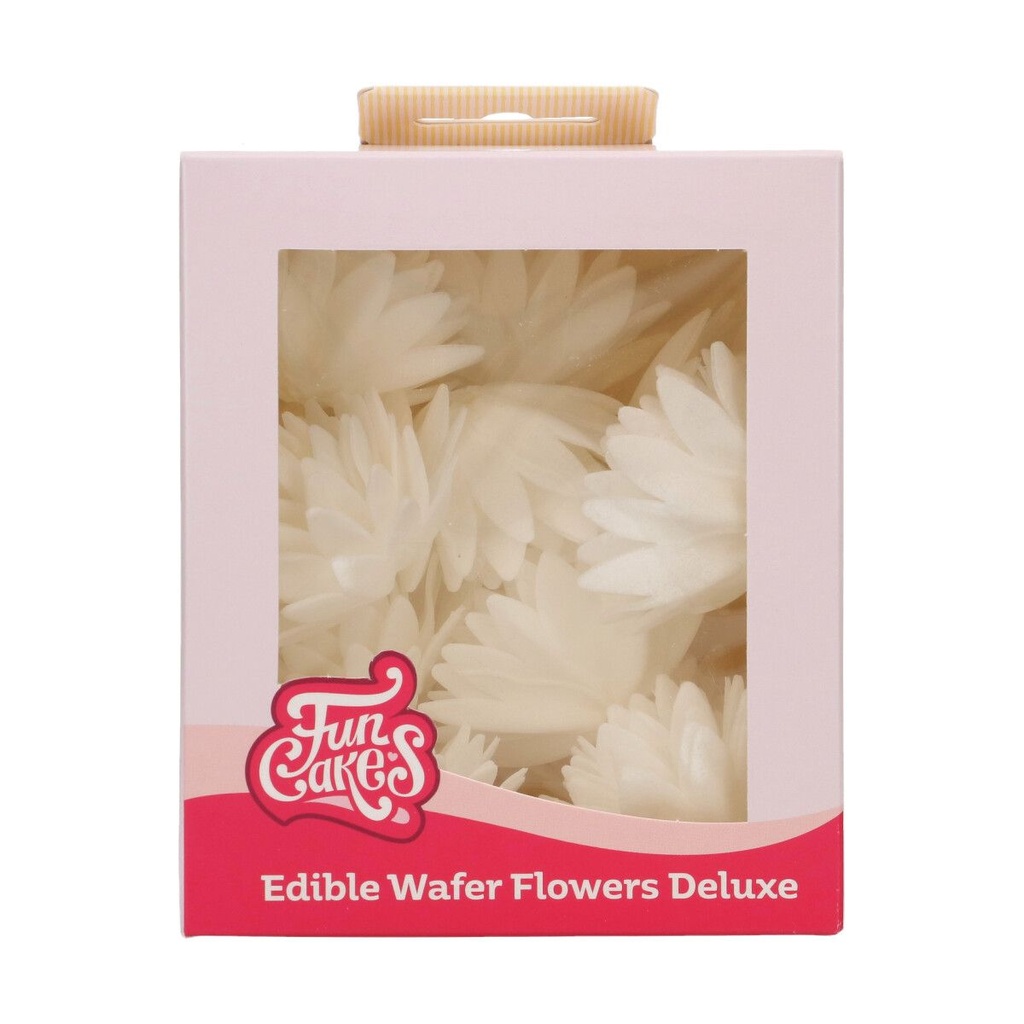 FunCakes Wafer Flowers White Aster 5.5cm 14 pcs