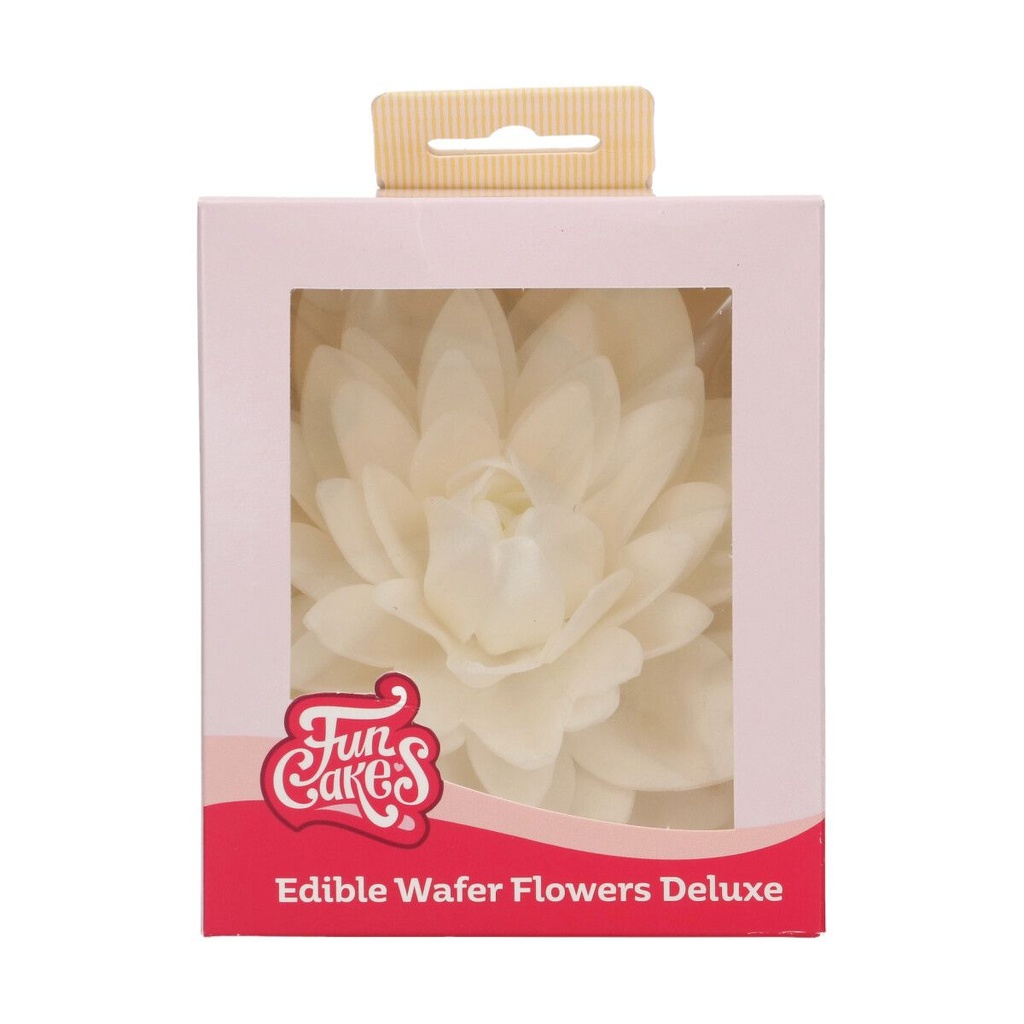 FunCakes Oplaatbloemen Witte Dahlia 12,5cm