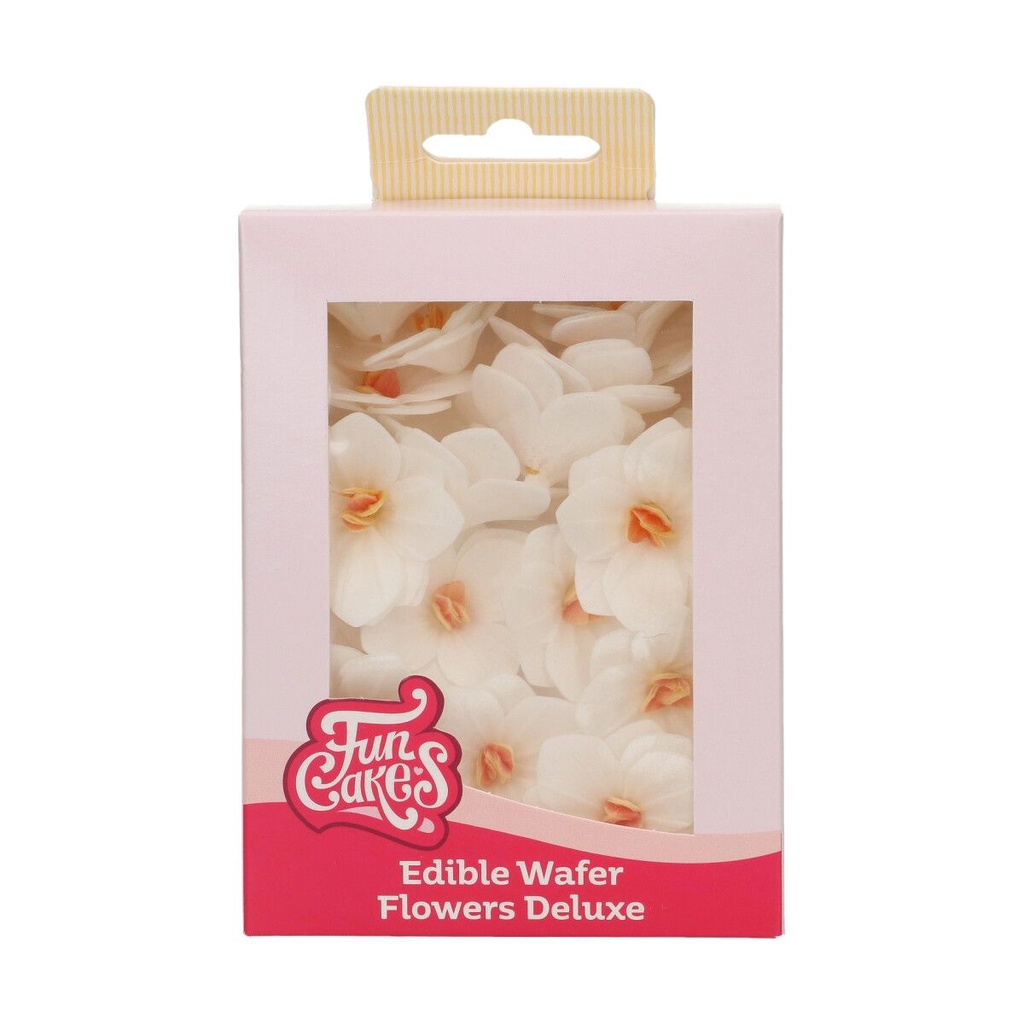 FunCakes Oplaatbloemen Kleine Witte Hortensia 18 stuks