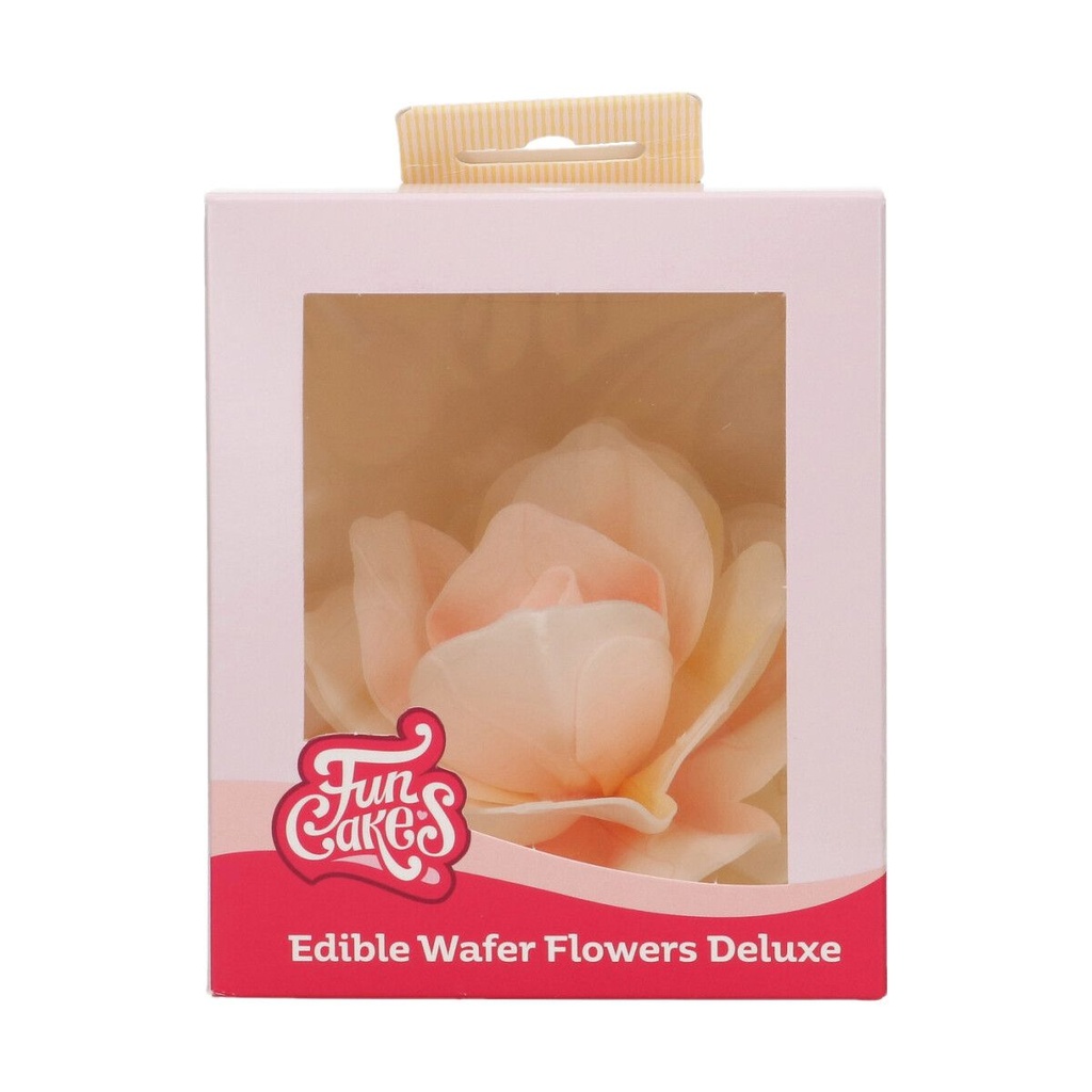 FunCakes Wafer Flowers Pastella Yellow/Orange Ombre Rose 12.5cm