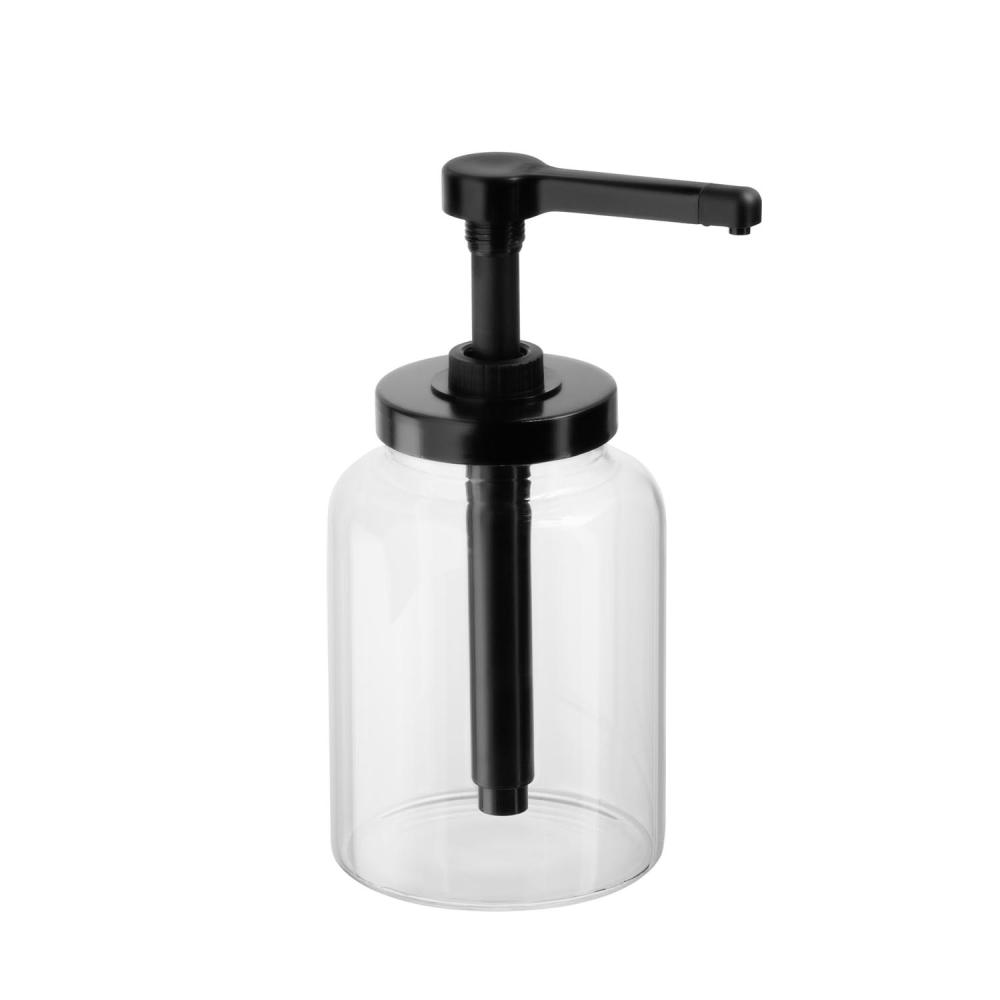 APS GLASS SAUCE DISPENSER JAR 13XH27CM - 1.7L W/15ML PUMP PP - 93290