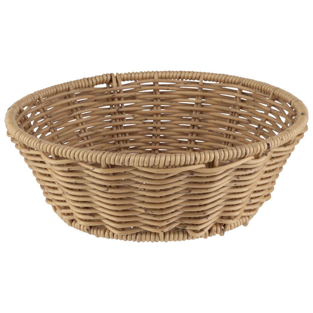 APS CORBEILLE PAIN BEIGE RONDE 20XH7CM PP RENFORCEE INOX - 40340 *09/2026*