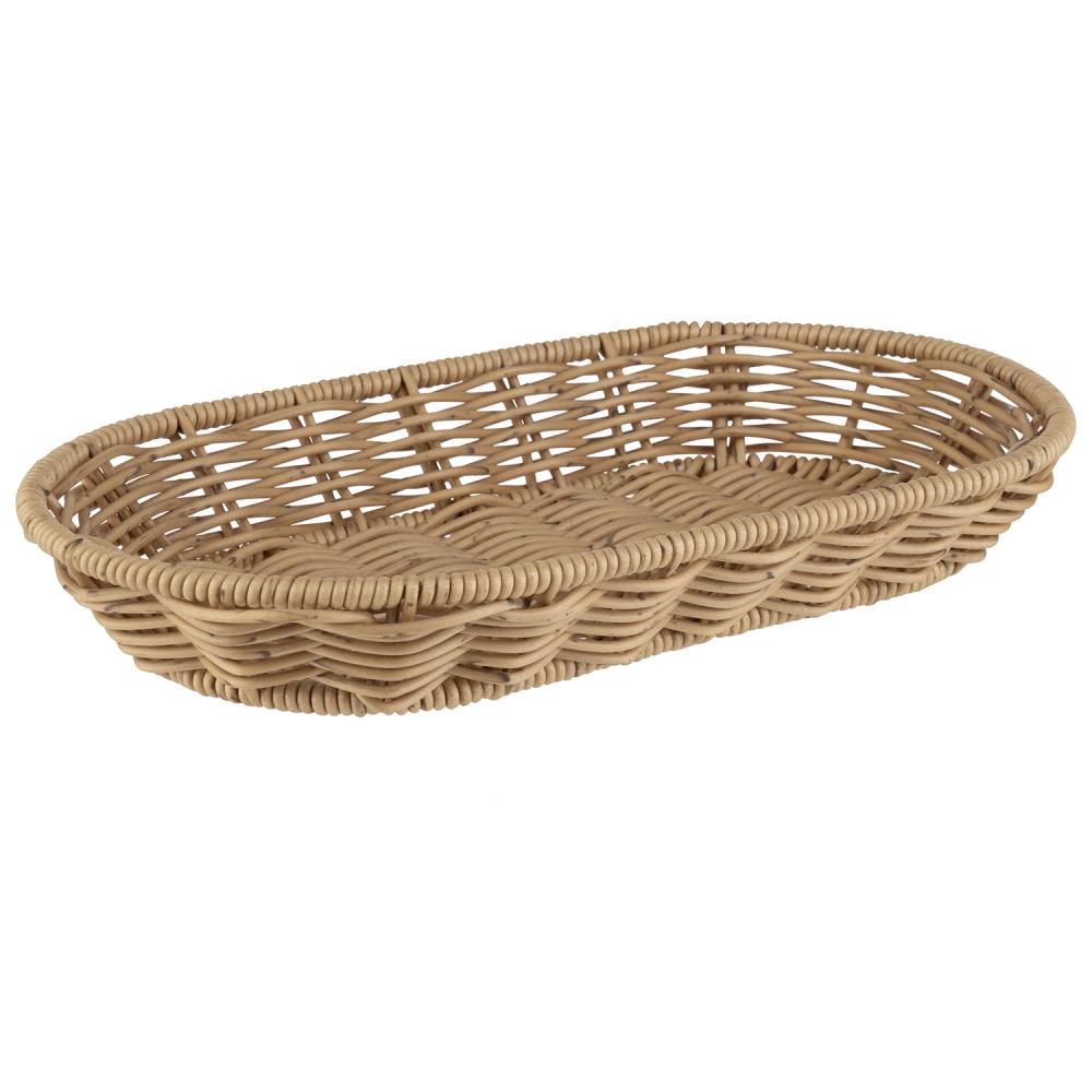 APS BEIGE OVALE BROODMAND 28X16XH4CM PP VERSTERKT ROESTVRIJ STAAL - 40342