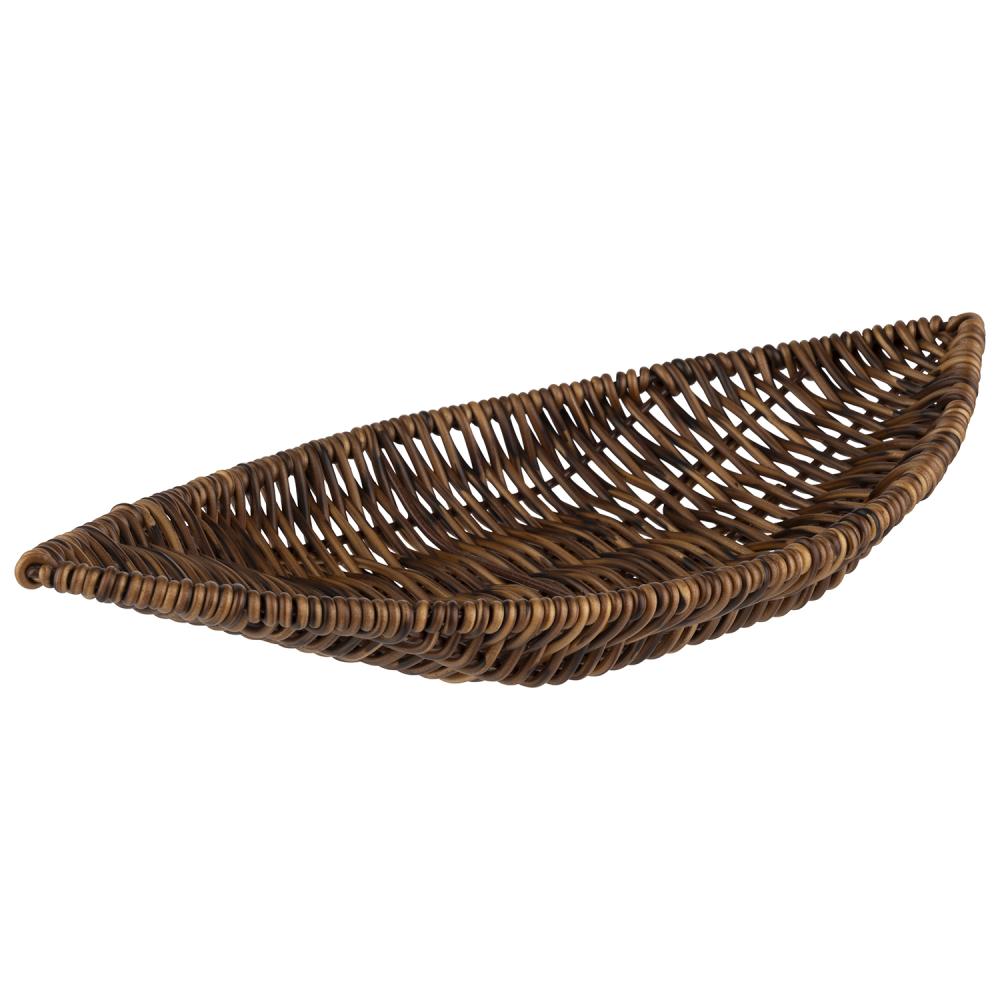 APS CORBEILLE PAIN BRUNE OVALE PAGODE 30X15XH5CM PP RENFORCEE INOX - 40345