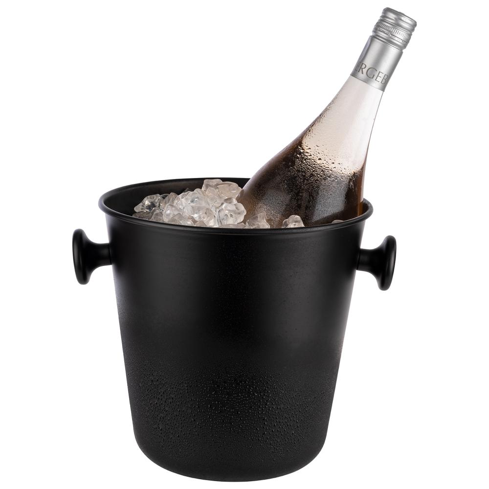 APS COOLING BUCKET ALU/ABS BLACK 21.5X21.5XH22CM - 5.0L - 36115