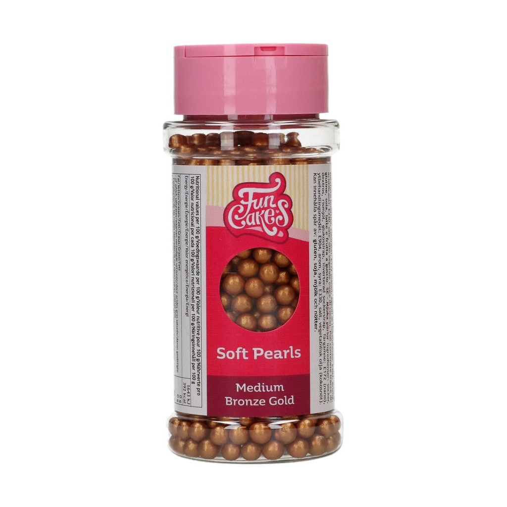 FunCakes Soft Perles Medium Bronze Doré 60 g