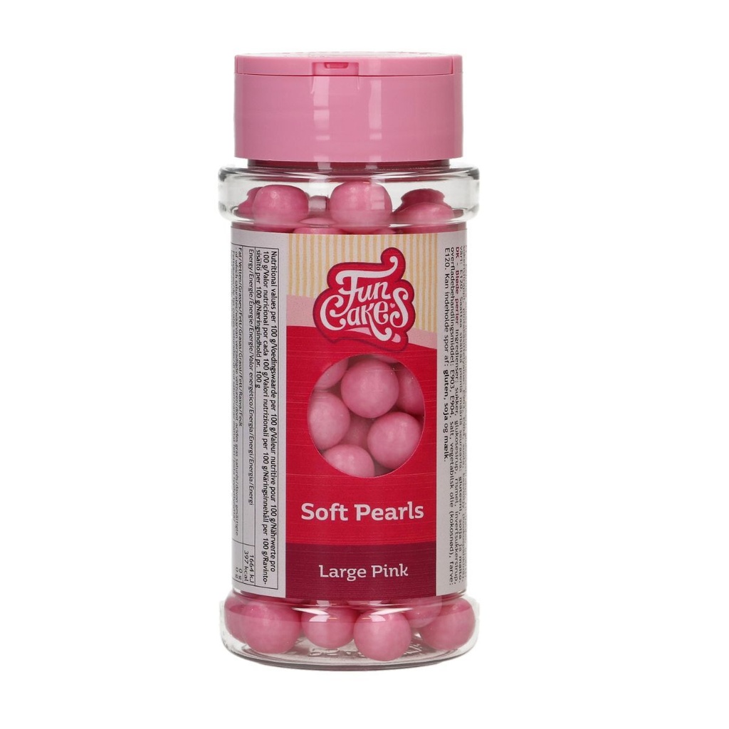 FunCakes Soft Pearls Pink 10mm - 70 g