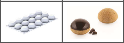 SILIKOMART MOULE BIGNÈ PERFETTO 30 -  ø45 H 25 MM - 15 EMPREINTES DE 30ML
