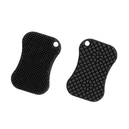 DOTZ EPONGE SILICONE GRIS FONCE DOUBLE FACE FIN/EPAIS 12X8X1.6CM