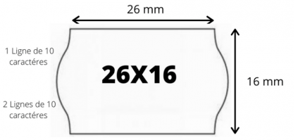 ETIQUETTE BLITZ BLANCHE 26X16MM R " POUR BLITZ C20BOITE DE 36 ROULEAUX DE 1000 ETIQUETTES