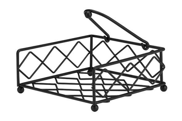 C&T PORTE SERVIETTES 14X14XH6 METAL NOIR