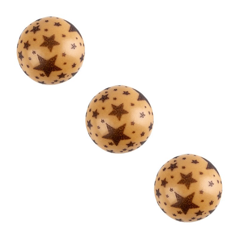 2015432 Bol caramel sterren 3D 2,2 cm 162pcs ***OP/ORDER***