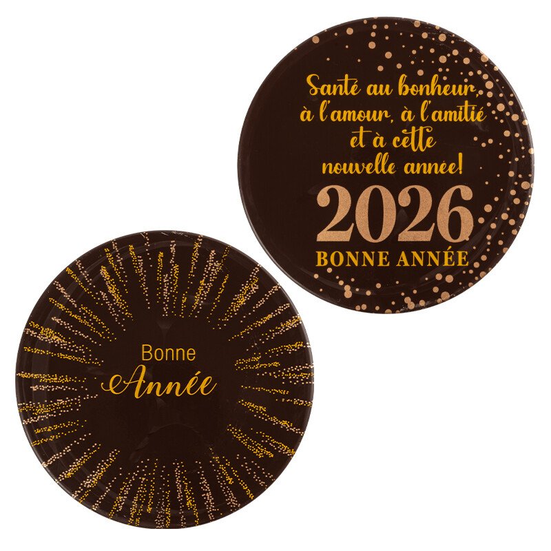 2015615 Nieuwjaarsbrief Bonne année 2026 12 cm 10pcs ***OP/ORDER***