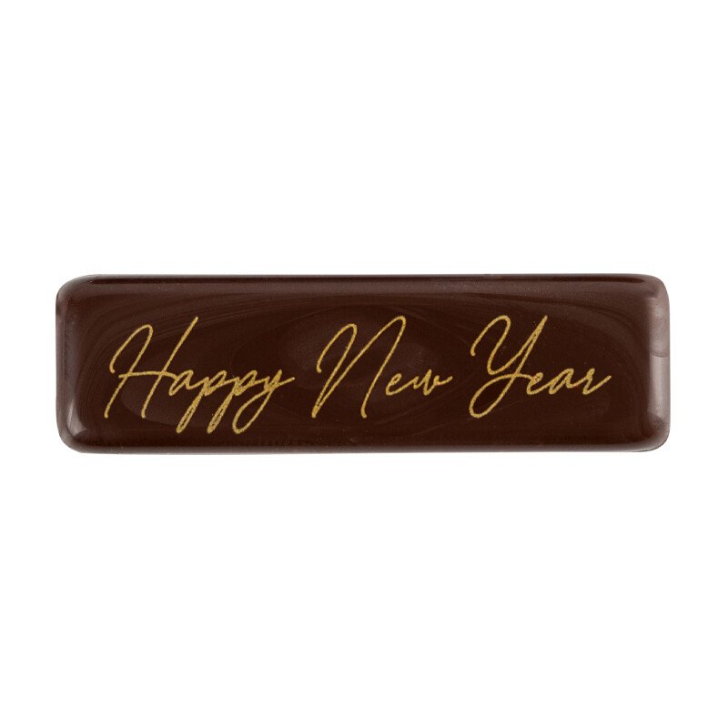 2014005 Plate Happy new year 4,5x1,3 cm 250pcs ***ON/ORDER***