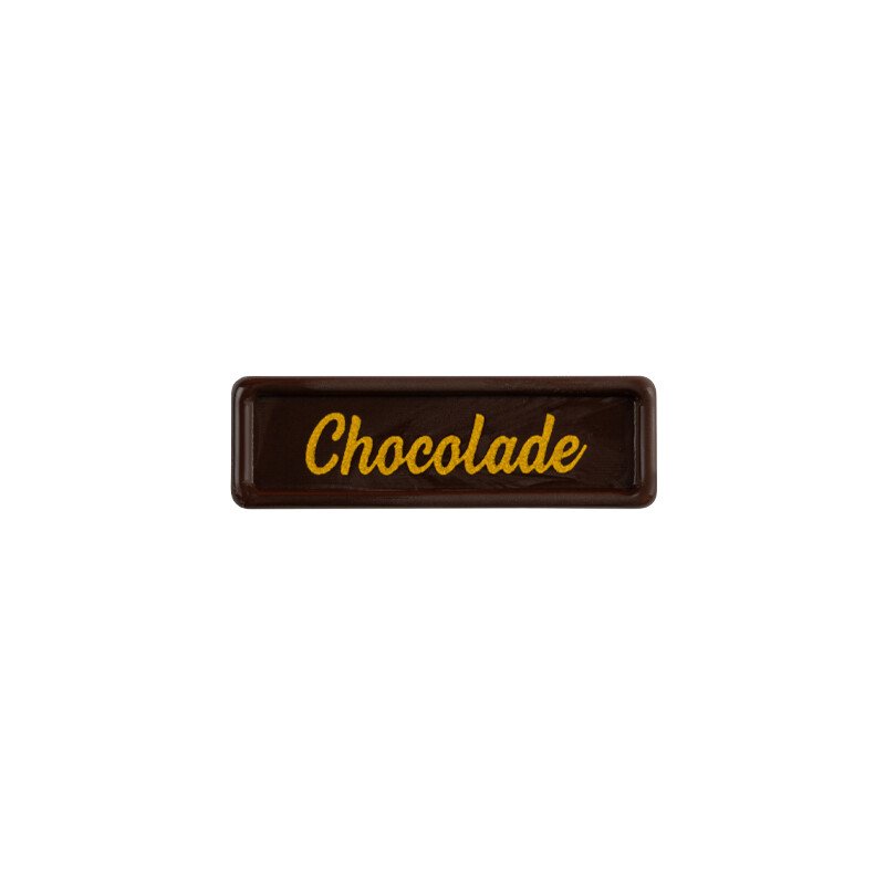 2002441 Plate Chocolade 3,8x1,2 cm 300pcs ***ON/ORDER***