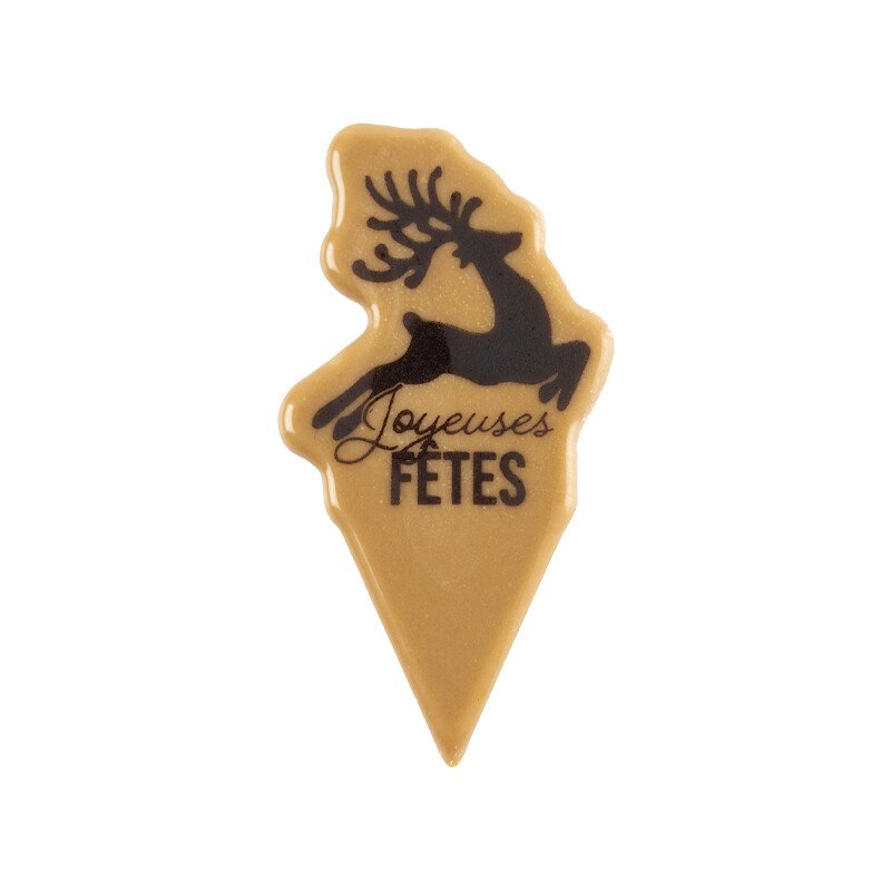 2015429 Pique Cerf Joyeuses fêtes 6,7 cm 80pcs ***S/CDE***