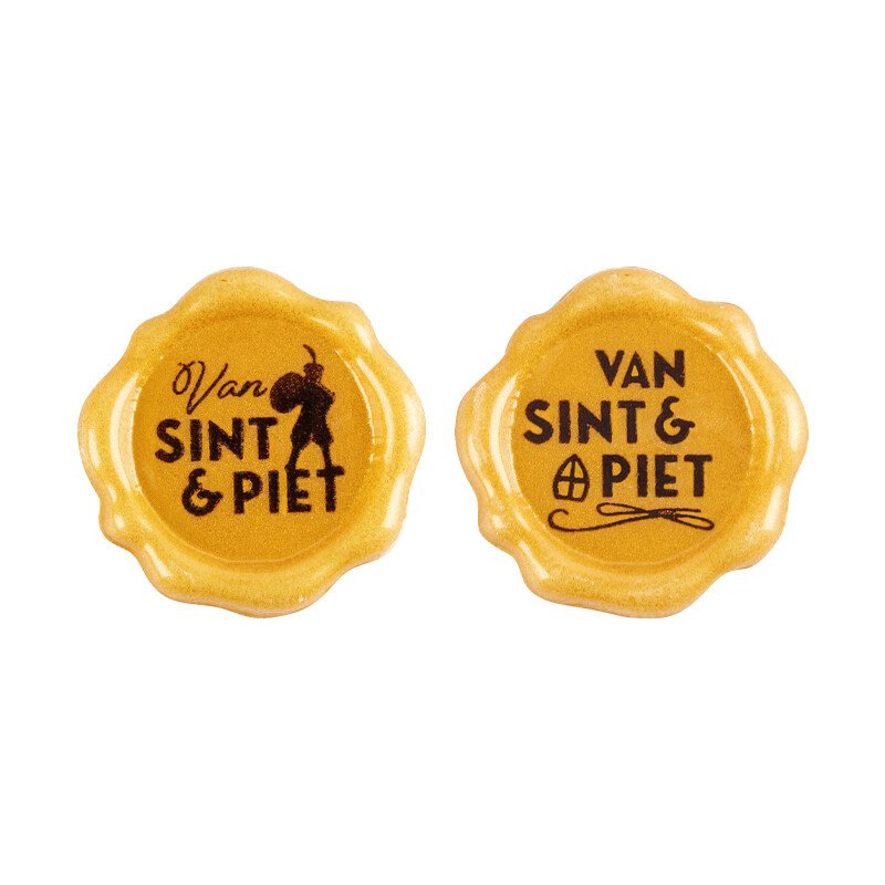 2036722 Stempel Van Sint en Piet 3 cm 175pcs ***OP/ORDER***