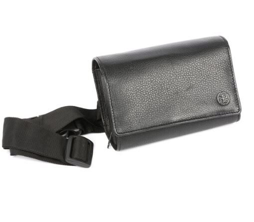 PORTEFEUILLE CUIR NOIR 4 POCHES 1 TIRETTE CEINTURE FERMETURE SCRATCH