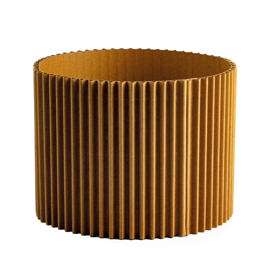 CONTENANT ONDULE KRAFT Ø18,5CM H14CM 