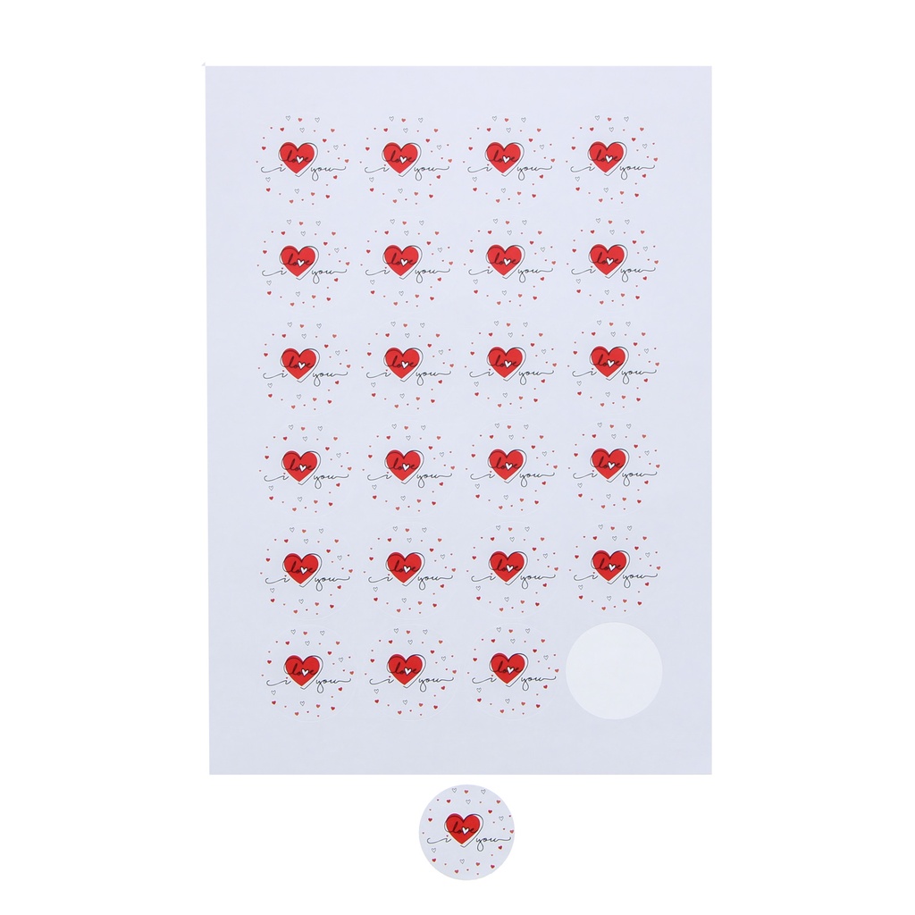 STICKER 4CM "LOVE" 24ST