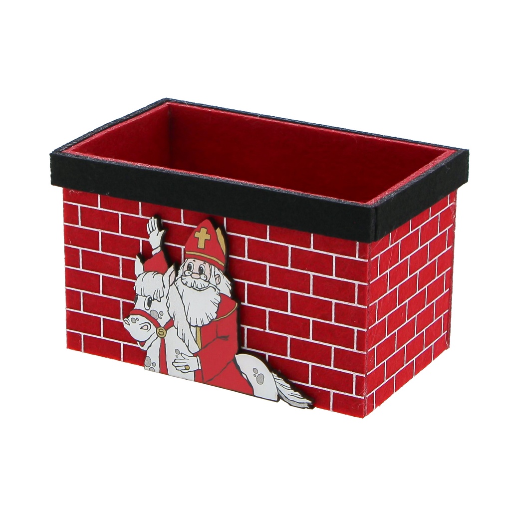 SAINT NICHOLAS CHIMNEY BASKET 13X8CM H8CM
