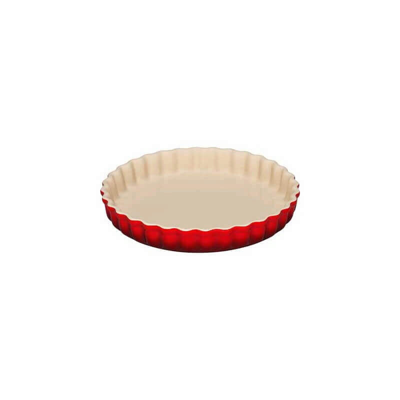 LE CREUSET PLAT A TARTE CERISE 28CM - 2.04L TERRE