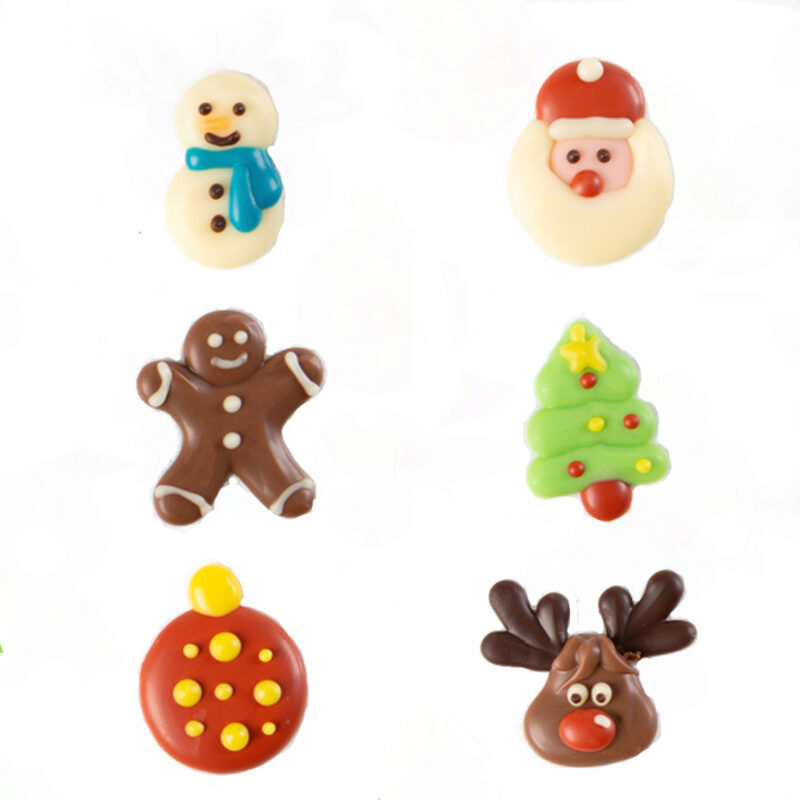 1015715 2D CHOCOLADE KERST FIGUUR ASSORTIMENT 90 STUKS***S/CDE***