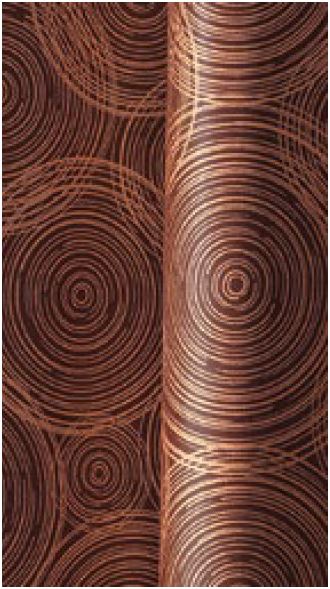 092105 PCB FEUILLE TRANSFERT RONDIN BRONZE 265X125MM 20 PCES