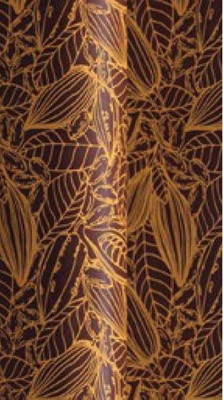 092110 PCB FEUILLE TRANSFERT CACAO DORE 265X125MM 20 PCES 