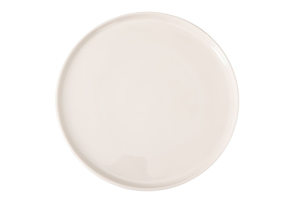 PIOLI PLANO PLATE 24CM WHITE PORCELAIN SMALL STRAIGHT RIM - PL18AP24