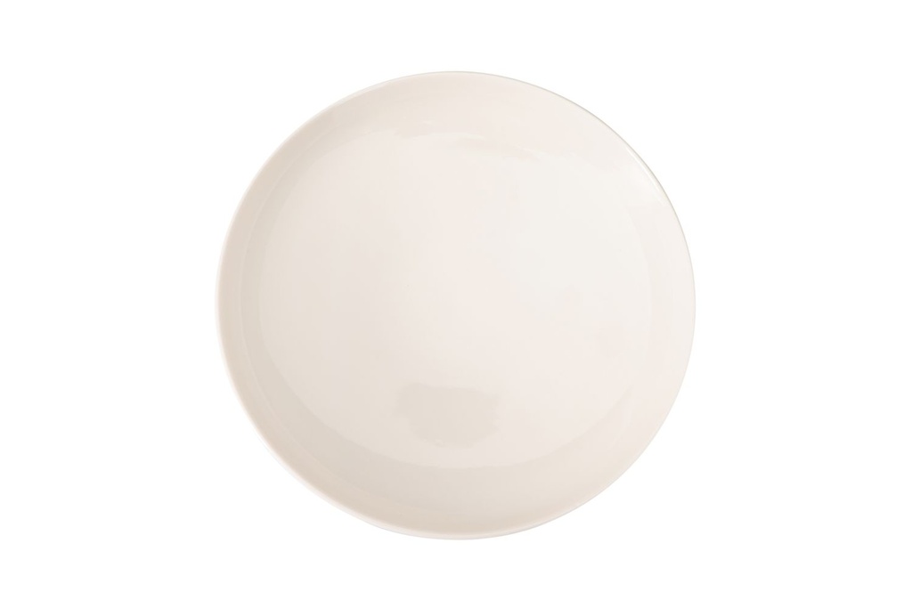 PIOLI PLANO ASSIETTE CREUSE 25CM BLANCHE PORCELAINE PETIT BORD DROIT - PL17AP25