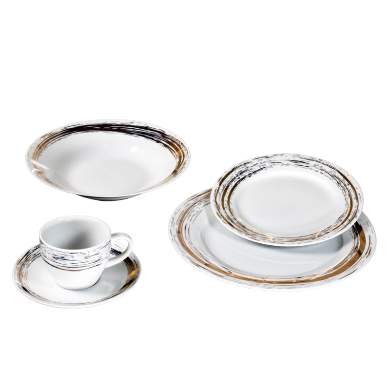 MAXIME HOME - SERVICE DE TABLE "LUCY" DORE SET 30 PCS